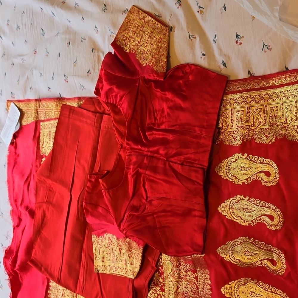 Pure silk banarsi saree / sari - Picture 5 of 7